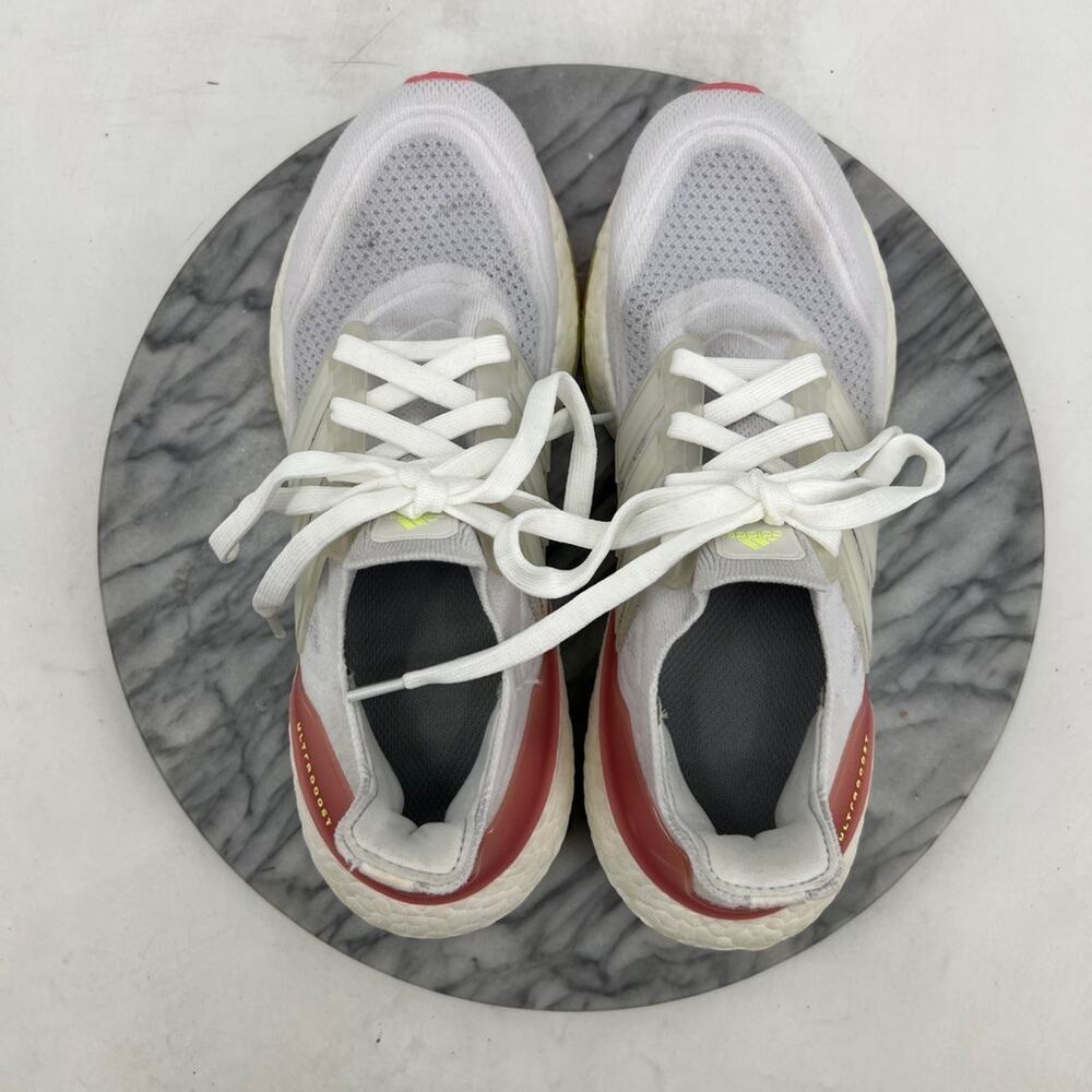 Adidas Womens 8 Shoes White Hazy Rose UltraBoost 21 Athletic Sneakers FY0416 - Picture 10 of 14